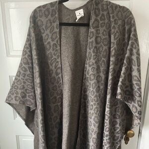 Woolrich Charcoal Knit Pullover Poncho NWOT